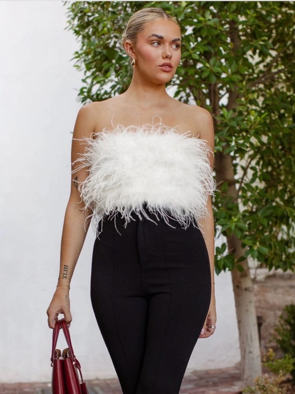 Feather Tube Top